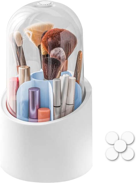 Owfeel Makeup Brush Holders With Lid Clear Makeup Brush Organizer Holder Caddy