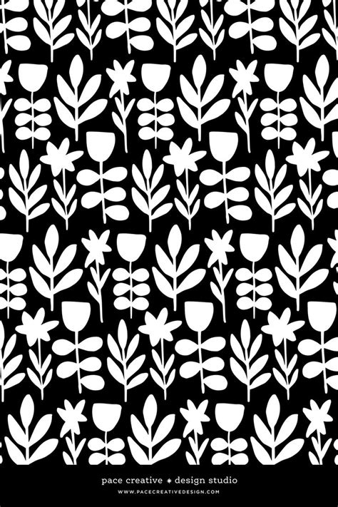 Simple Graphic Floral Pattern Designed By Pace Creative Design Studio