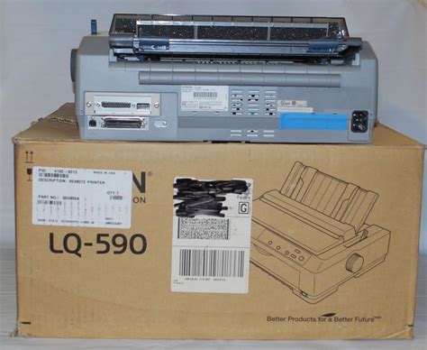 Epson Lq 590 Workgroup Dot Matrix Printer W Serial Interface Card C824431 1787723105