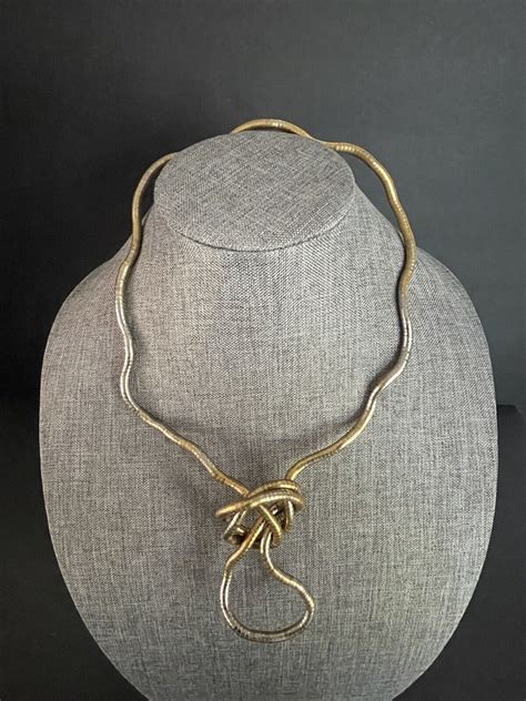 Vintage Brutalist Articulated Necklace Modernist Meta Gem