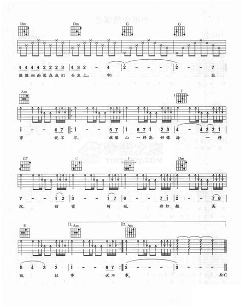 走在雨中吉他谱 齐豫 C调吉他弹唱谱 琴谱网