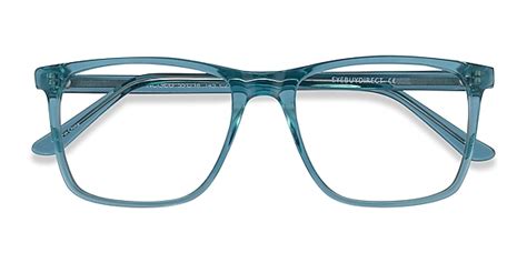 Francisco Rectangle Clear Blue Glasses for Men | Eyebuydirect Canada