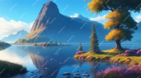 Premium AI Image | Animated scenery wallpaper by Generative AI