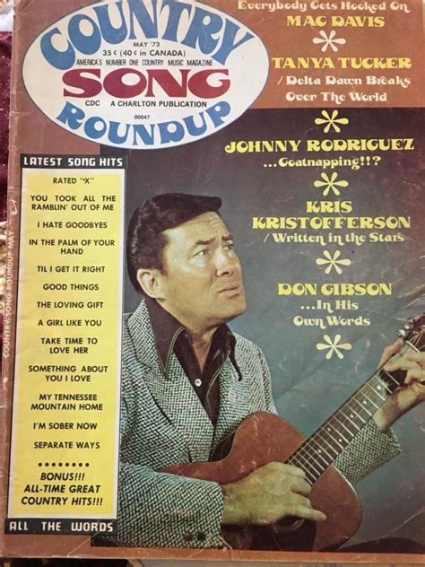 Country Song Roundup Magazine Cover Featuring Johnny Rodriguez