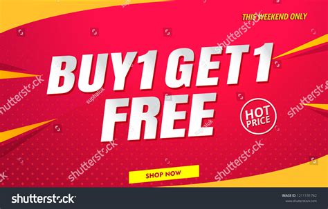 Buy Get Free Sale Banner Template Stock Vector Royalty Free