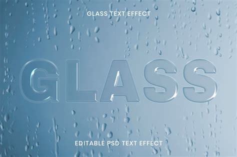 Premium Psd Glass Text Effect Psd Editable Template