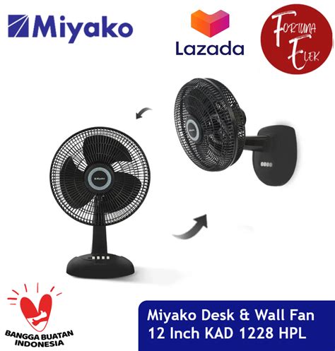 Miyako Desk Fan Wall Fan Inch Kad Hpl Kipas Meja Dinding