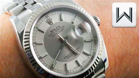 Rolex Datejust Silver Tuxedo Dial Roulette Date 116234 Luxury Watch