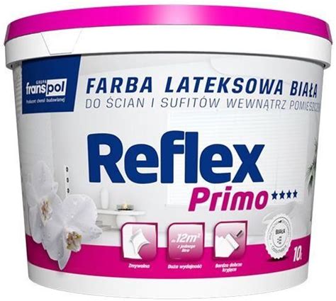 Farba Franspol Reflex Primo Biała 10L Opinie i ceny na Ceneo pl