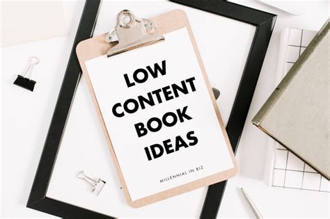 21 Low Content Book Ideas To Make Money Millennial In Biz