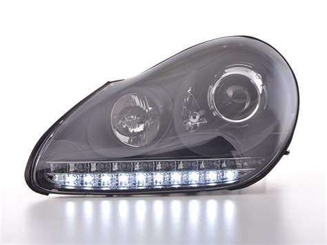 Scheinwerfer Set Xenon Daylight LED TFL Optik Porsche Cayenne Bj 03 07