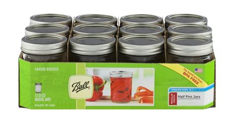 Kroger Ball® Regular Mouth Glass Half Pint Mason Jars 12 Ct 8 Oz