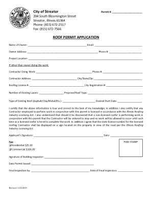 Fillable Online Fillable Online Fence Permit City Of Streator