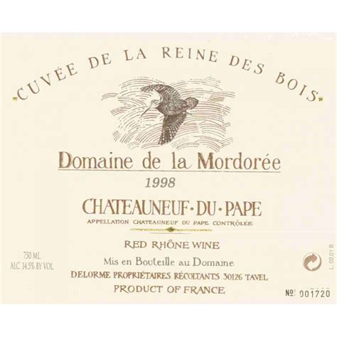 Cuvée de la Reine des Bois 1996 Châteauneuf du pape Domaine de la