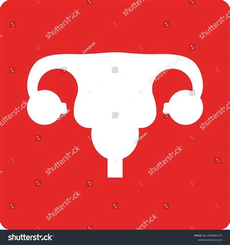 Female Reproductive System Fertility Icon Human เวกเตอรสตอก ปลอดคา