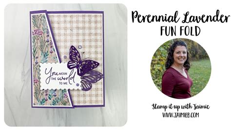 Stampin Up Perennial Lavender Fun Fold Card Youtube