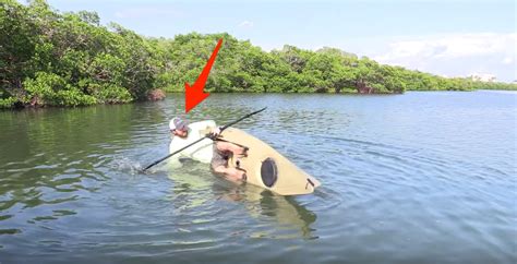 How To Get Back In Your Kayak After It Flips Over In Deep Water