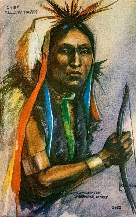 Chief Yellow Hawk” By L Peterson H H Tammen Embossed Flickr