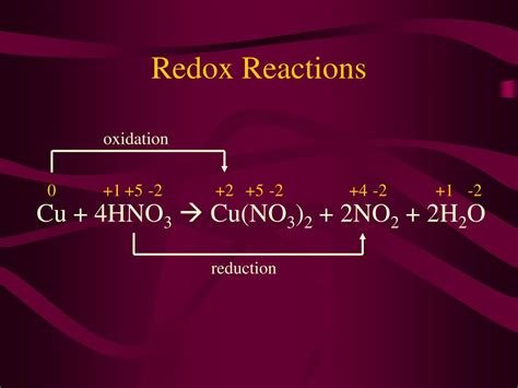 PPT Oxidation Numbers And Redox Reactions PowerPoint Presentation