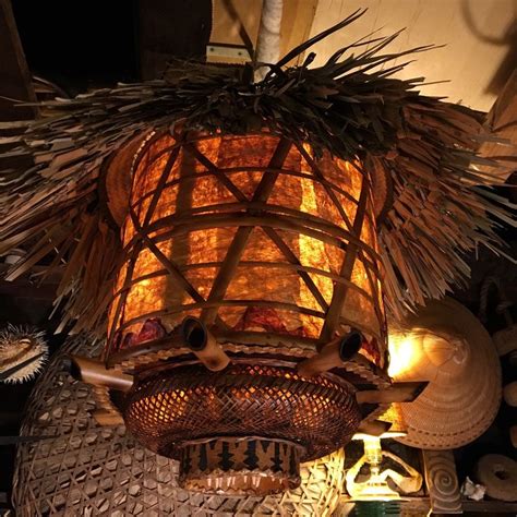 Handmade Birdcage Tapa Tiki Lamp Lounge Lighting Cool Lighting