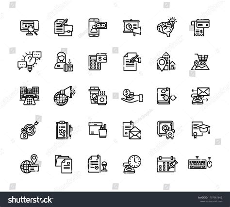 Business Finance Icons Set Icons Business Stock Vector Royalty Free 1707981805 Shutterstock