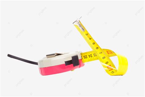 Twisted Tape Measure Isolated On White Work Row Slim Centimeter Png