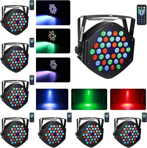 Amazon Par Iluminación para escenario 36x1W LED RGB 7 canales con