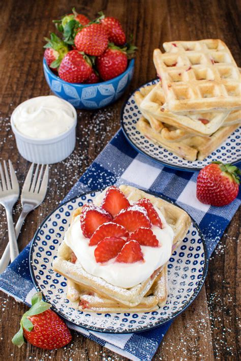 Homemade Strawberry Waffles Recipe Food Fanatic