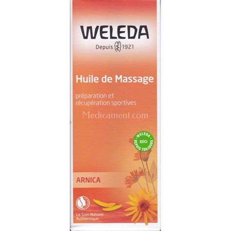 Huile de massage à l arnica bio Weleda format 50ml 100ml ou 250ml