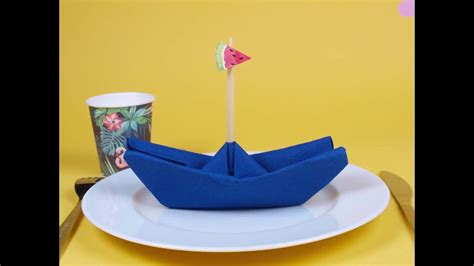 Pliage Serviette Bateau Diy Deco