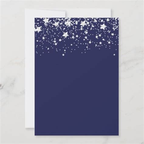 Sweet 16 Navy Blue Silver Stars Luxury Invitation Zazzle