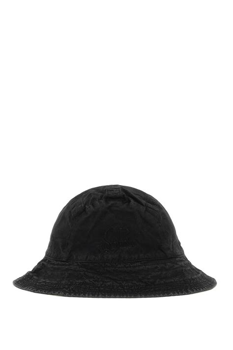 C P Company Logo Embroidered Cotton Bucket Hat Editorialist