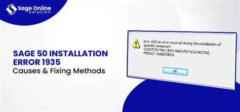 Sage 50 Error 1935 Of Installation Causes And Fixing Methods