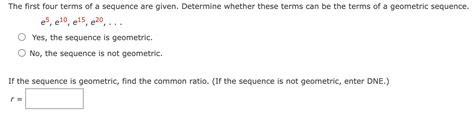 Solved The First Four Terms Of A Sequence Are Given