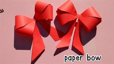 How To Make A Paper Bow For A T Make A Paper Bow Youtube