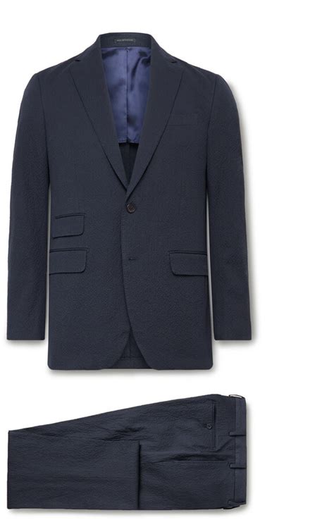 Sid Mashburn Kincaid No Slim Fit Cotton Blend Seersucker Suit