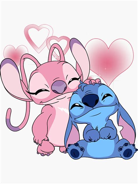 Cute Stitch And Angel Sticker For Sale By Sharieanderson Redbubble