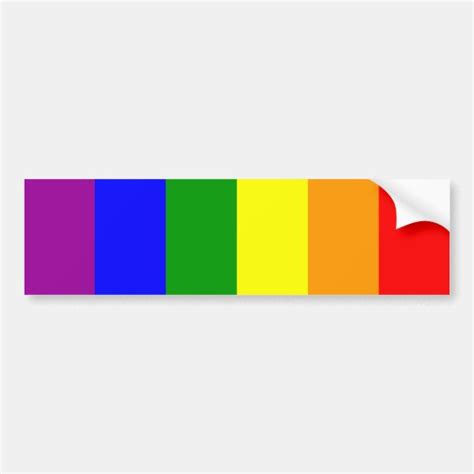 Gay Pride Flag Rainbow Flag Bumper Sticker Zazzle Co Uk