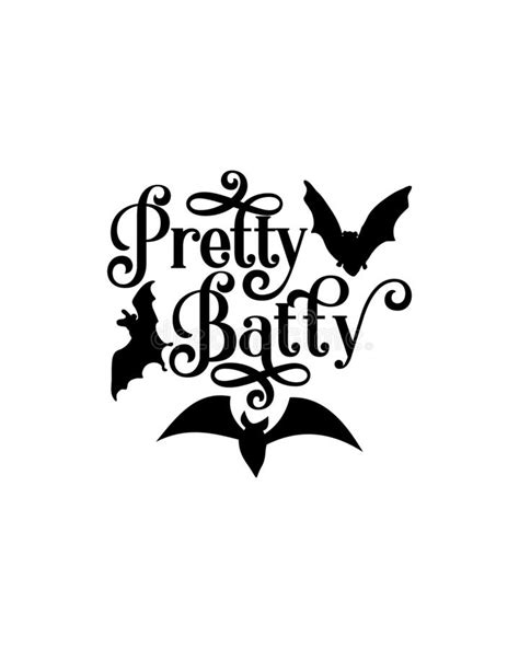 Pretty Batty Hand Drawn Typography Poster Design Stock Vector