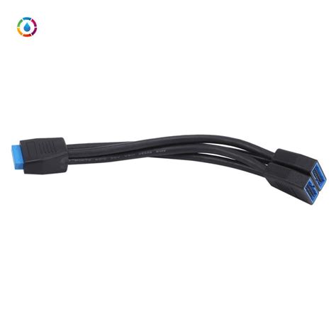 Motherboard Usb 3 0 19pin 20pin Header 1 To 2 Extension Splitter Cable 19pin Internal Extension