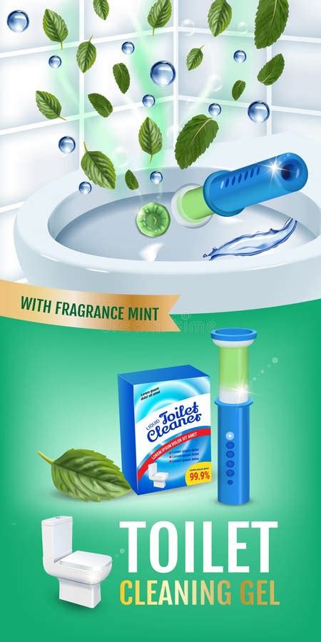 Cool Mint Flavor Antibacterial Hand Gel Ads Vector Illustration With