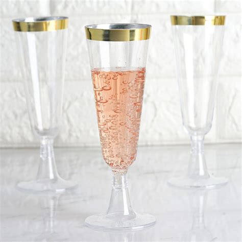 Buy Plastic Champagne Flutes Disposable 5 Oz 12 Pack 2 Piece