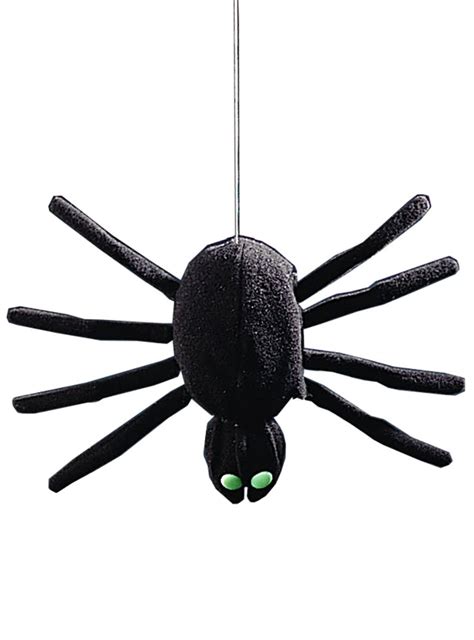 10 Inch Animated Dropping Spider Prop Fake Black Spider Decoration