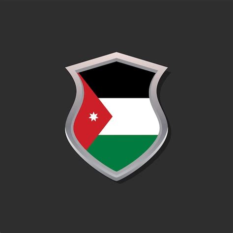 Premium Vector Illustration Of Jordan Flag Template