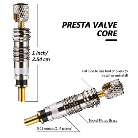 Presta Valve Brass Core W Optional Tool CNC Machined Fv MTB Road Bike