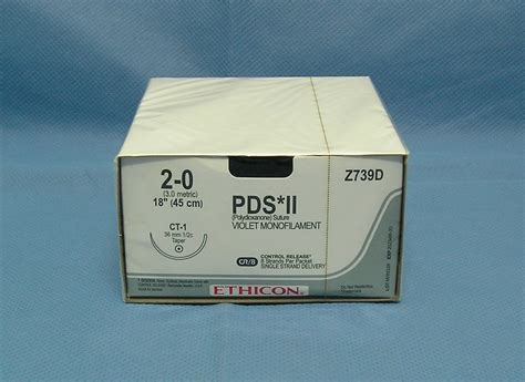 Ethicon Z739d Pds Ll Suture 2 0 8 X 18 Ct 1 Taper Needle Da Medical