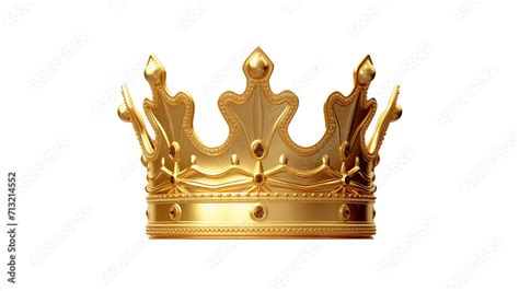 Golden crown cut out. Gold crown on transparent background Stock ...