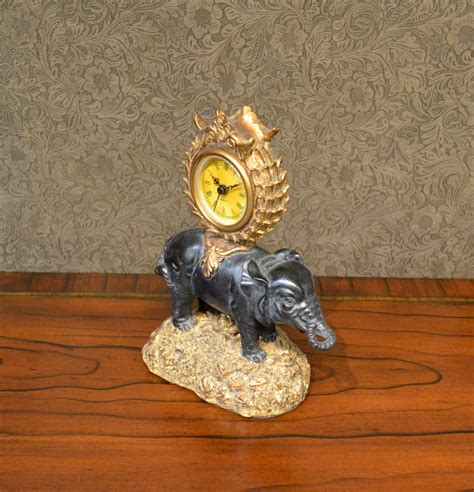 Elephant Clock Unique Find Elephant Etsy