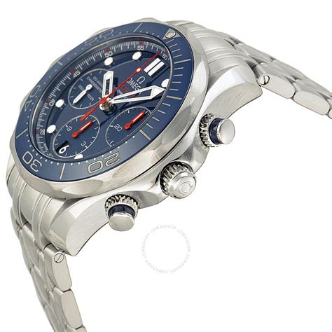 Omega Seamaster Diver Chronograph Blue Dial Steel Men's Watch ...