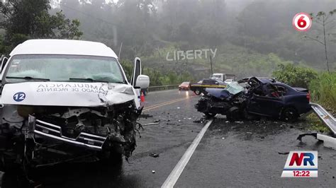 Choque Frontal Entre Una Ambulancia Y Un Autom Vil Dej Un Fallecido